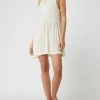 Superdry Kleid Mit Leinen-Anteil - Offwhite