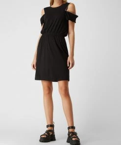 DKNY Shirtkleid Aus Baumwoll-Modal-Mix - Schwarz