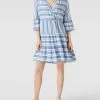Vila Knielanges Kleid Mit Streifenmuster Modell 'Vibilly' - Bleu