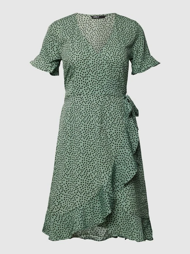 Only Knielanges Wickelkleid Mit Floralem Allover-Muster - Mint 2 Only Knielanges Wickelkleid Mit Floralem Allover-Muster - Mint – Bild 2