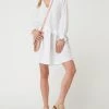 Esprit Collection Kleid Aus Leinen - Offwhite