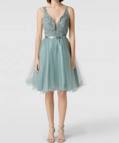 Luxuar Cocktailkleid Mit Taillenpasse - Grün