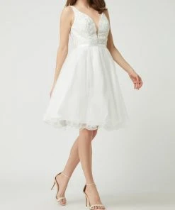 Luxuar Brautkleid Aus Tüll Mit Stickereien - Offwhite