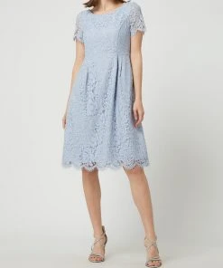 Christian Berg Cocktail Cocktailkleid Aus Spitze - Hellblau