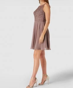 Laona Cocktailkleid Mit Floralen Stickereien - Mauve