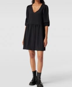 Vila Minikleid Mit Allover-Muster Modell 'Vicaia' - Schwarz