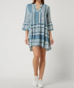 Miss Goodlife Kleid Mit Ikatmuster - Bleu