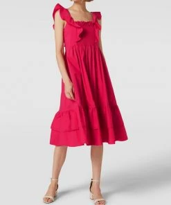 Jake*s Cocktail Cocktailkleid Mit Volantärmel - Pink