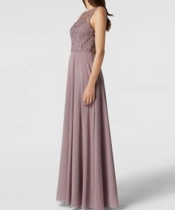 Laona Abendkleid Mit Floralen Stickereien - Altrosa