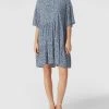 Jake*s Casual Knielanges Kleid Mit Floralem Allover-Muster - Jeans