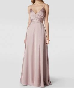 Luxuar Abendkleid Mit Gelegten Falten - Flieder