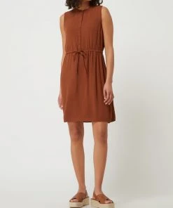 Tom Tailor Denim Kleid Aus Viskose - Mittelbraun