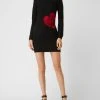 Love Moschino Kleid Aus Wollmischung - Schwarz