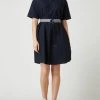 Tommy Hilfiger Blusenkleid Aus Popeline - Marineblau