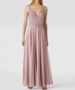 Mascara Abendkleid Mit Zierperlen - Altrosa