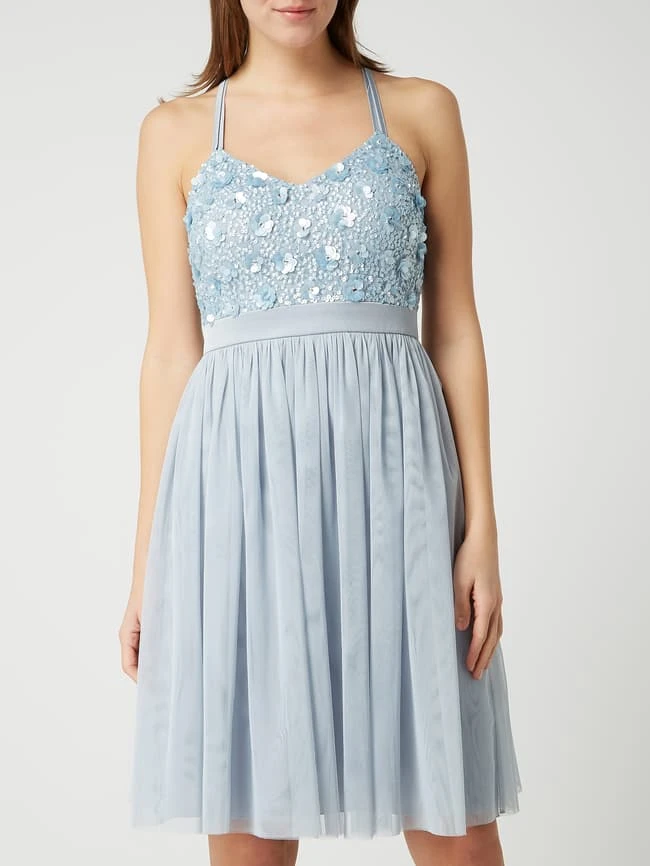 Jake*s Cocktail Cocktailkleid Aus Mesh Mit Pailletten-Applikationen - Hellblau 4 Jake*s Cocktail Cocktailkleid Aus Mesh Mit Pailletten-Applikationen - Hellblau – Bild 4