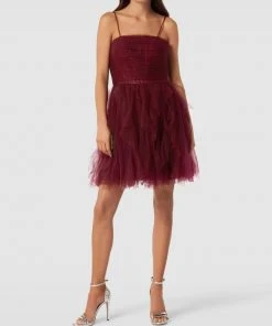 Laona Cocktailkleid Mit Spaghettiträgern - Bordeaux Rot