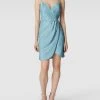 Luxuar Cocktailkleid In Schimmerndem Design - Bleu