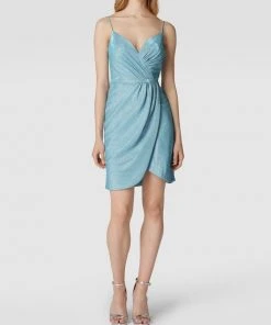 Luxuar Cocktailkleid In Schimmerndem Design - Bleu