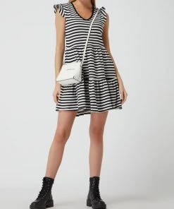 Only Minikleid Mit Streifenmuster Modell 'May' - Schwarz