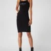 Calvin Klein Jeans Kleid Mit Logo-Stickerei - Schwarz