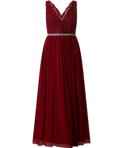 My Mascara Curves PLUS SIZE Abendkleid Aus Tüll Und Chiffon - Bordeaux Rot