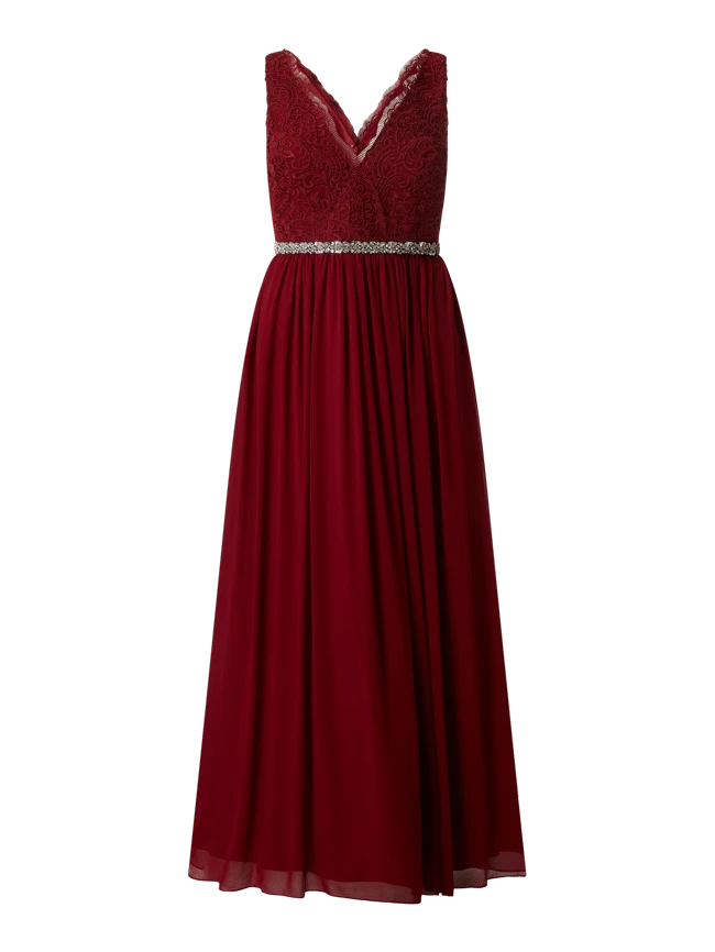 My Mascara Curves PLUS SIZE Abendkleid Aus Tüll Und Chiffon - Bordeaux Rot 1 My Mascara Curves PLUS SIZE Abendkleid Aus Tüll Und Chiffon - Bordeaux Rot