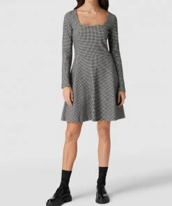 HUGO Minikleid Mit Hahnentrittmuster Modell 'NESSILA' - Mittelgrau