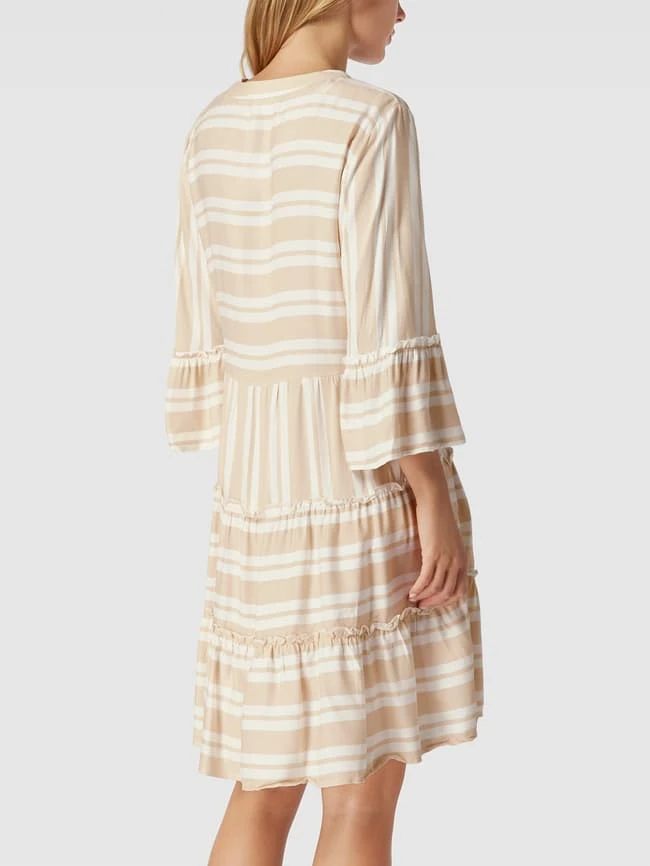 Vila Knielanges Kleid Mit Streifenmuster Modell 'Vibilly' - Sand 5 Vila Knielanges Kleid Mit Streifenmuster Modell 'Vibilly' - Sand – Bild 5