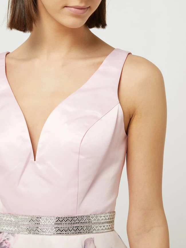 Luxuar Cocktailkleid Aus Satin Und Organza - Rosé 3 Luxuar Cocktailkleid Aus Satin Und Organza - Rosé – Bild 3