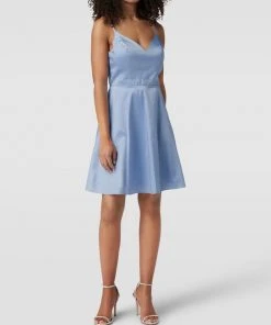 Luxuar Cocktailkleid Mit Spaghettiträgern - Hellblau