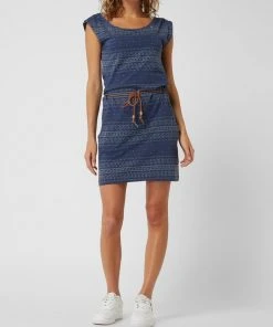 Ragwear Kleid Mit Flechtgürtel Modell 'Chego' - Dunkelblau