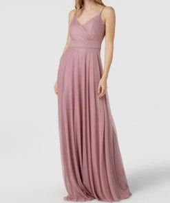 TROYDEN COLLECTION Abendkleid Mit Effektgarn - Mauve
