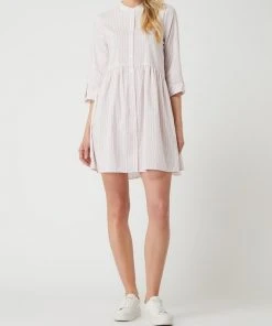 Only Blusenkleid Mit Streifenmuster Modell 'Ditte' - Rosa