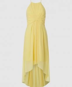 Jake*s Cocktail Vokuhila Cocktailkleid Aus Chiffon - Hellgelb