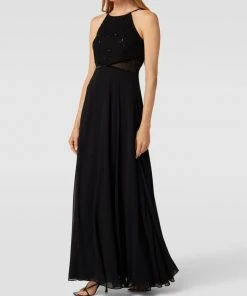 Jake*s Cocktail Abendkleid Mit Paillettenbesatz - Schwarz