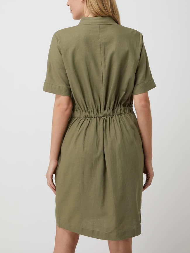 Redraft Blusenkleid Aus Leinen-Viskose-Mix - Khaki 5 Redraft Blusenkleid Aus Leinen-Viskose-Mix - Khaki – Bild 5