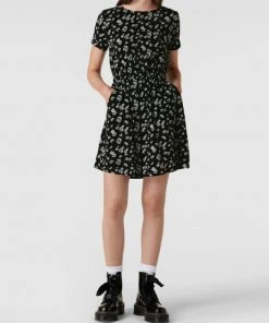 REVIEW Minikleid Aus Viskose - Schwarz