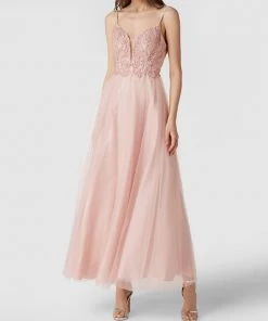 Laona Abendkleid Mit Floralen Stickereien - Rosé