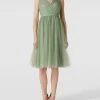 TROYDEN COLLECTION Cocktailkleid Mit V-Ausschnitt - Mint