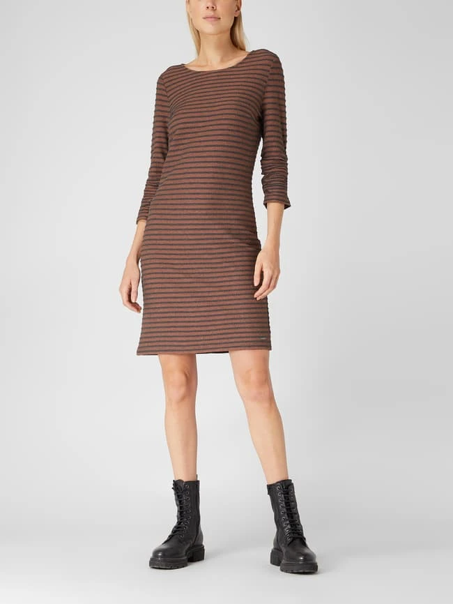 Tom Tailor Denim Kleid Mit Viskose-Anteil - Mittelbraun 1 Tom Tailor Denim Kleid Mit Viskose-Anteil - Mittelbraun