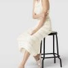 Mango Maxikleid Mit Lochmuster - Offwhite