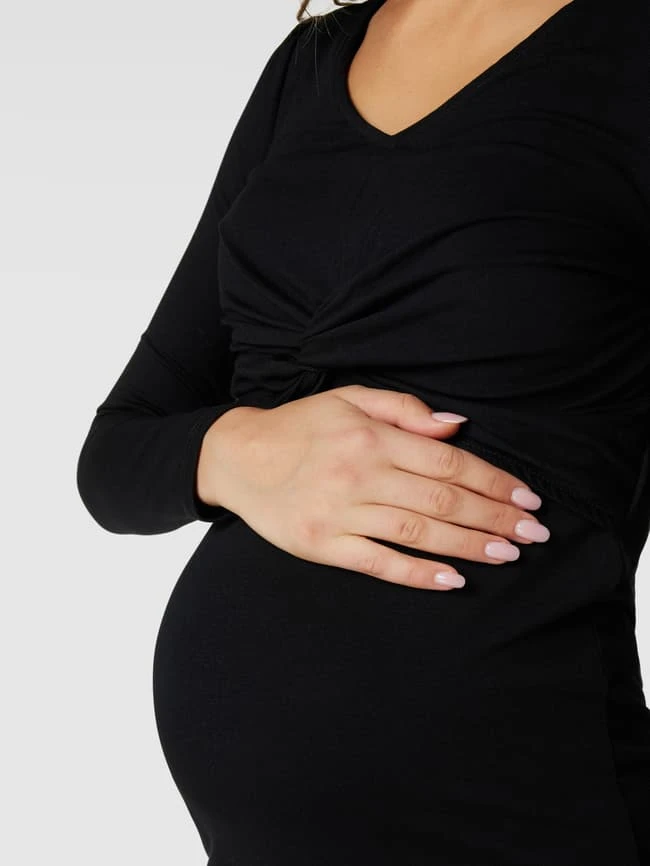 Mamalicious Umstands-Kleid Mit Drapierung - Schwarz 3 Mamalicious Umstands-Kleid Mit Drapierung - Schwarz – Bild 3