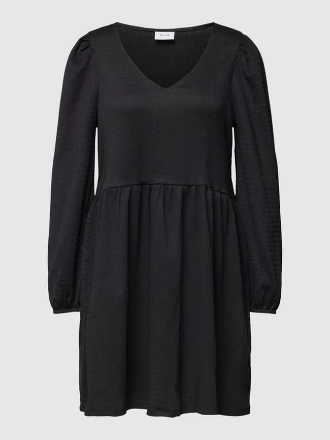 Vila Minikleid Mit Allover-Muster Modell 'Vicaia' - Schwarz 2 Vila Minikleid Mit Allover-Muster Modell 'Vicaia' - Schwarz – Bild 2
