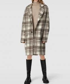 Apricot Knielanges Kleid Mit Paspelierung - Sand